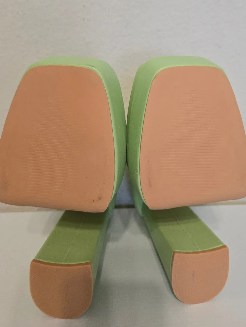 Women's Platform Loafers in Light Green